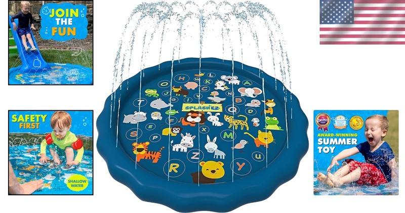 Toddler Sprinkler Pool with Learning Mat gallery