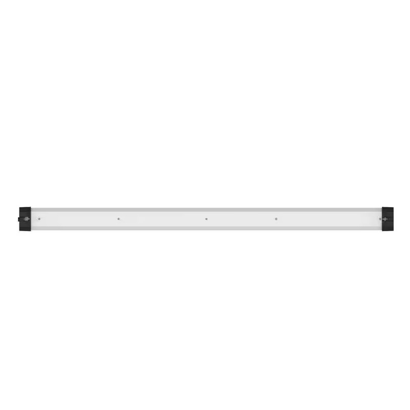 4 Ft. 300-Watt Equivalent Integrated LED Black Wraparound Shop Light Pull Chain gallery