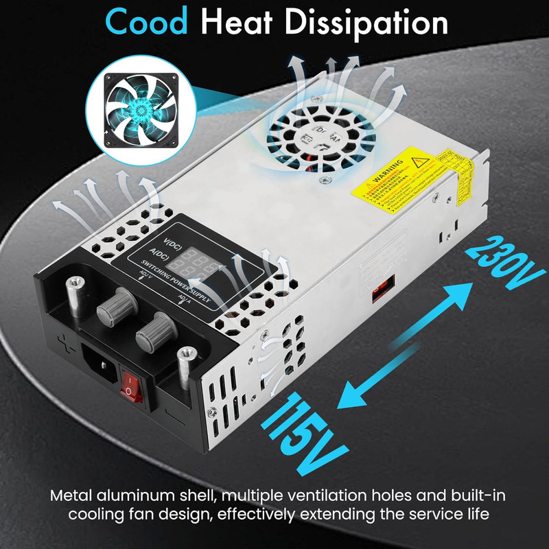 Adjustable 0-24V Power Supply 25A 600W, 110V AC to DC 0-24V Buck Converter 0-25A gallery