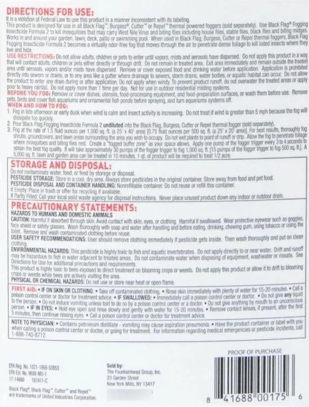 Black Flag Fogging Insecticide Ready-To-Use 5000 sq-ft Coverage Area 64oz 3Pack gallery