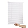 Cordless Mini Blind, 1" Vinyl Slats, 34" Wide x 72" Long - White, Window Blin... gallery