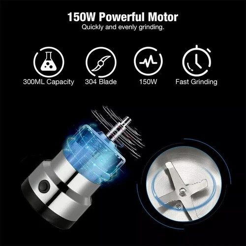 Electric Coffee Grinder Spice Herb Bean Nut Seed Mill Stainless Steel Blade gallery