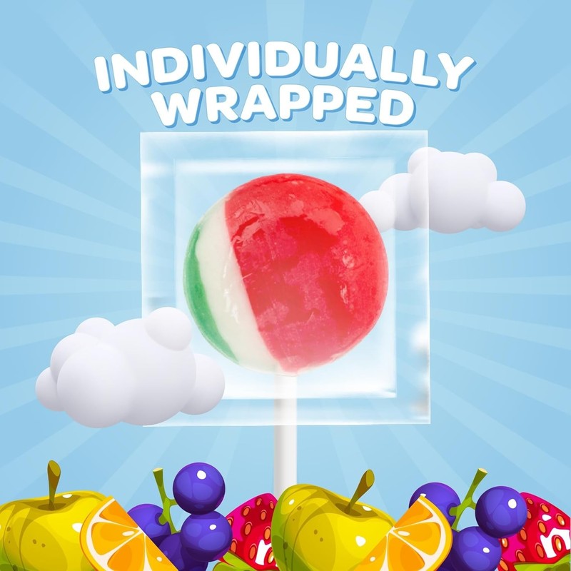 Fruit Lollipops - 2 Pound Bulk Pack (80 Count) - Assorted Fruit Flavored Hard Ca gallery