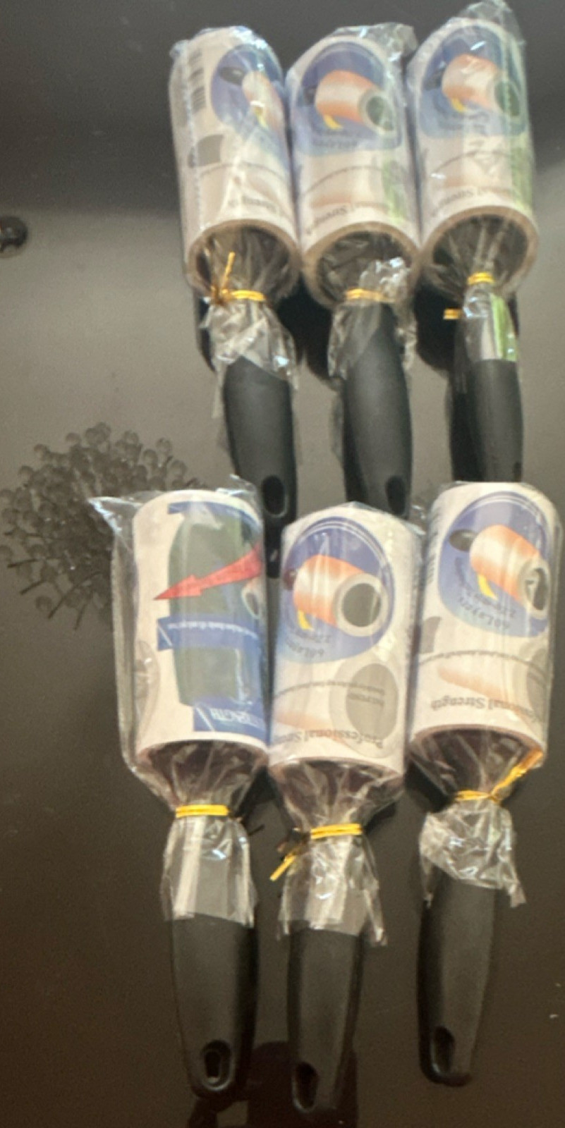 6 Extra Sticky Strength Lint Rollers Travel Friendly Black Multicolor 60 layers@ gallery