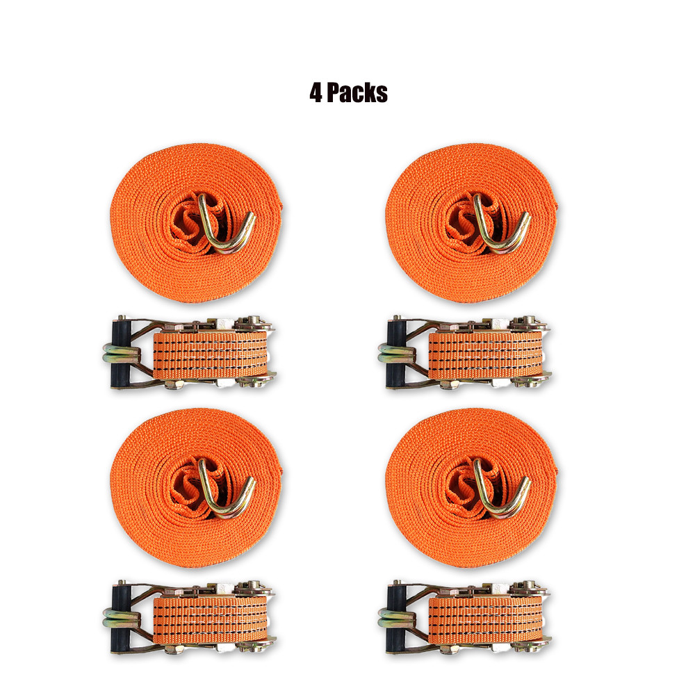 4 Pack Tie Down Straps Motorcycle Straps Ratchet Straps 2'' x 26' 11000lbs