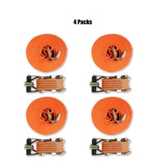 4 Pack Tie Down Straps Motorcycle Straps Ratchet Straps 2” x 26′ 11000lbs