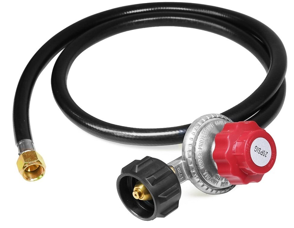 5' LP Propane Gas Regulator Set Propane 0-20 PSI Adjustable Regulator QCC1/Type1 gallery