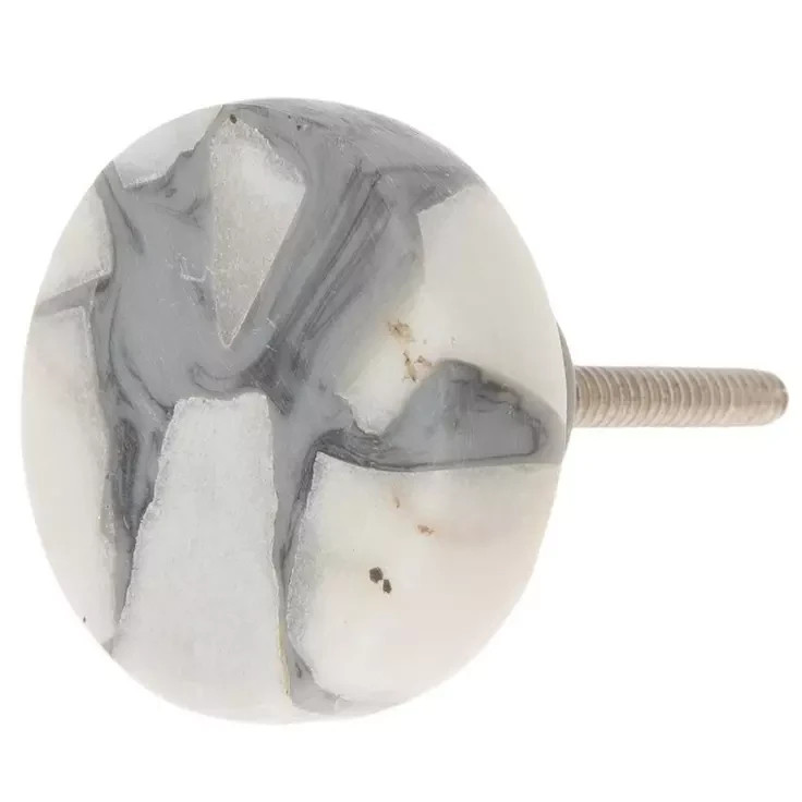 White & Gray Marble Pull Knob gallery
