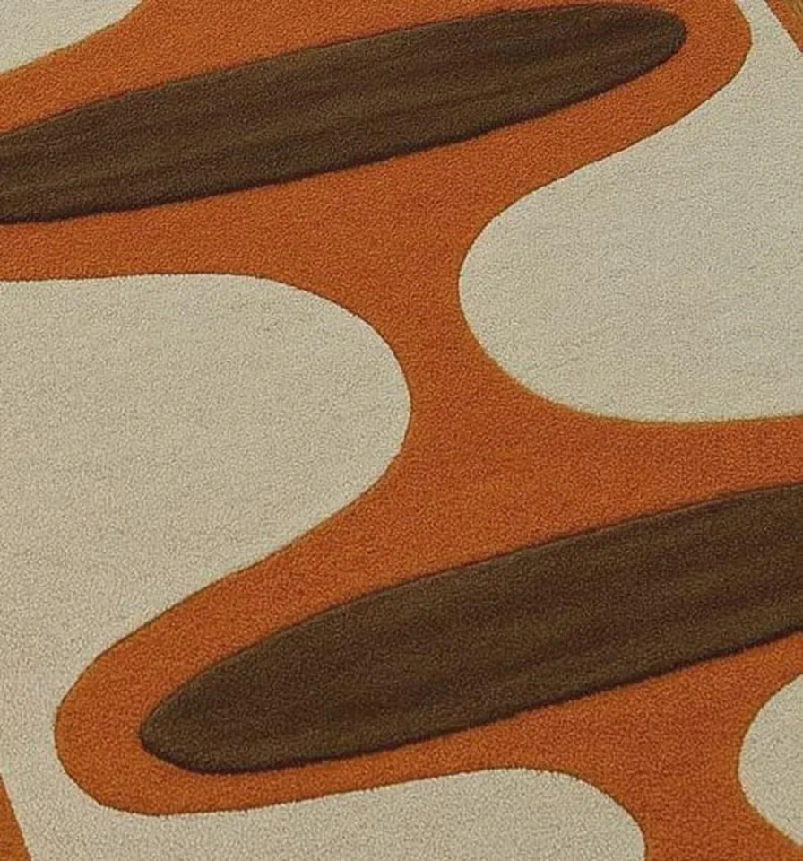 Hand Tufted Wool Runner Rug | Retro Wave, Mid-Century Modern gallery