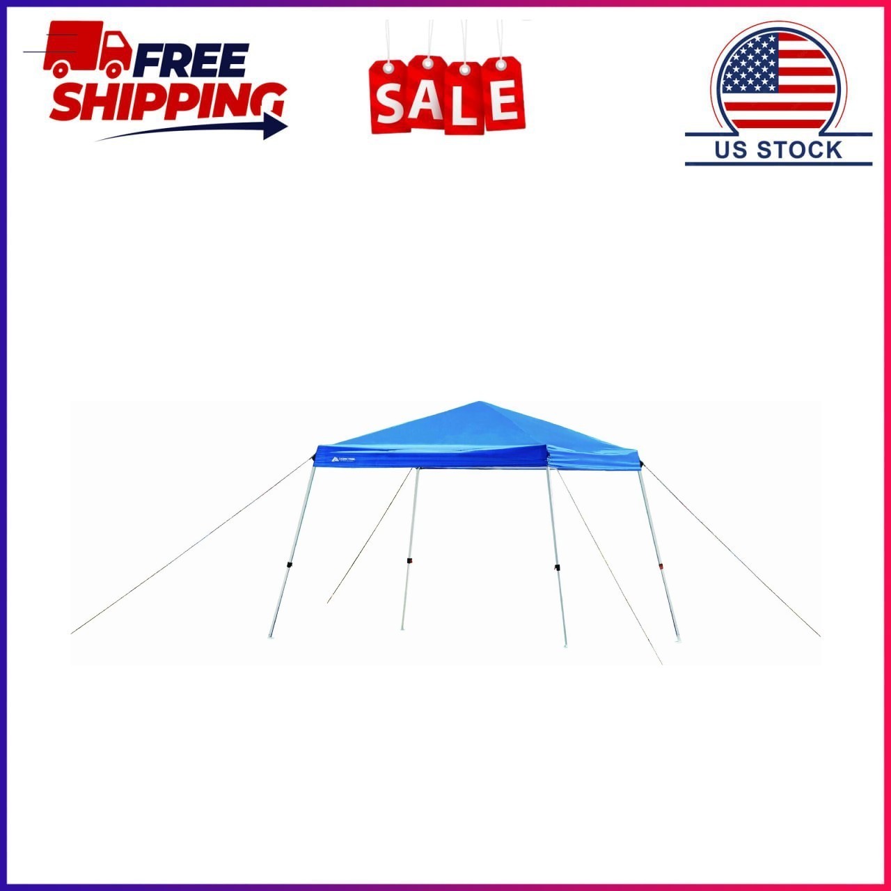 Ozark Trail 10' x 10' Instant Slant Leg Pop-up Outdoor Canopy, Blue gallery