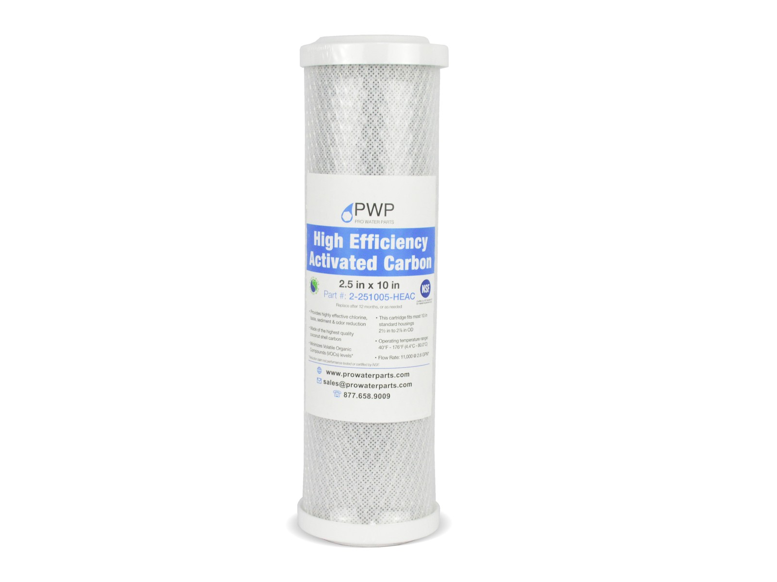 Clear RV Filter Housing with High Efficiency Activated Carbon Filter 2.5X10" gallery