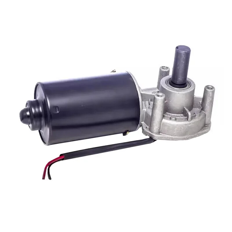 High Quality Double Bearing DC Worm Gear Motor DC Geared Motor Copper Gears gallery