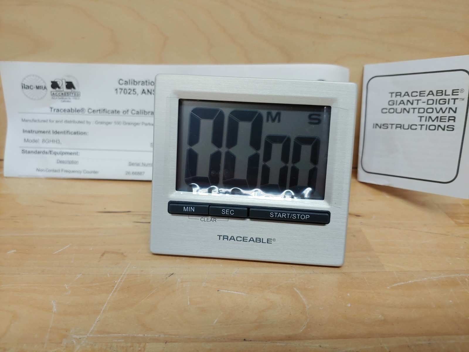 TRACEABLE 5011 Digital Timer, CountDown,CountUp, 100min 8GHH3 gallery
