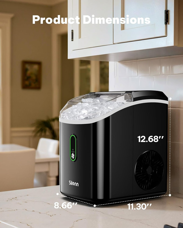Self-Cleaning Countertop Nugget Ice Maker - 33Lbs Daily for Home & Office gallery