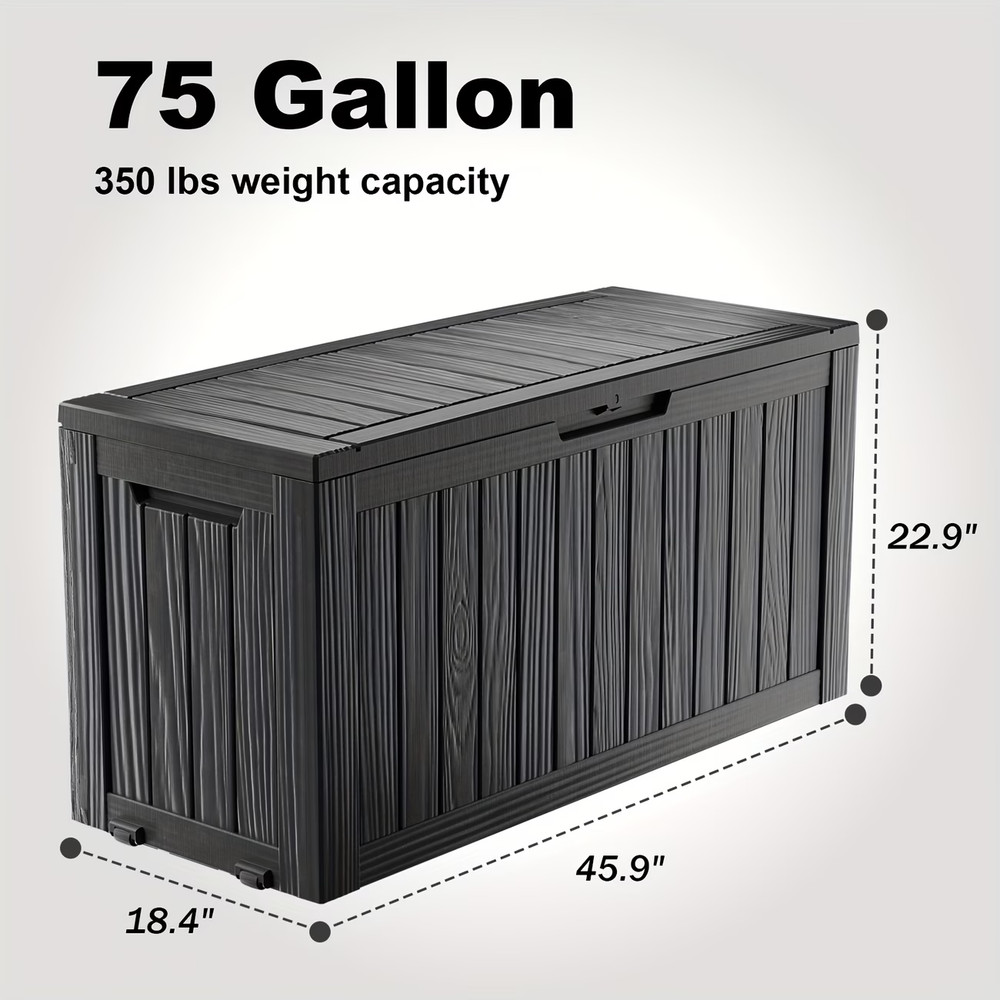Outdoor Storage Box, Resistant to Weather And UV Rays, Resin Container for Packa