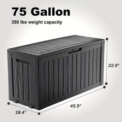 Outdoor Storage Box, Resistant to Weather And UV Rays, Resin Container for Packa