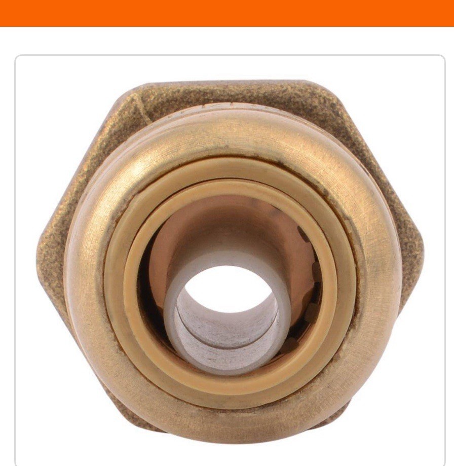 Sharkbite 3/8-in. I.D. Brass Female Adapter, Push-to-Connect Fitting, U070LFA gallery