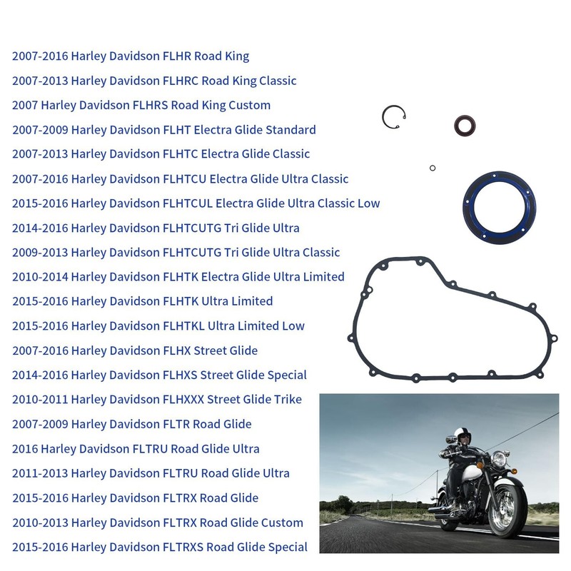 Primary Gasket Kit with Seal O-Ring Compatible for Harley Davidson Electra Glide gallery