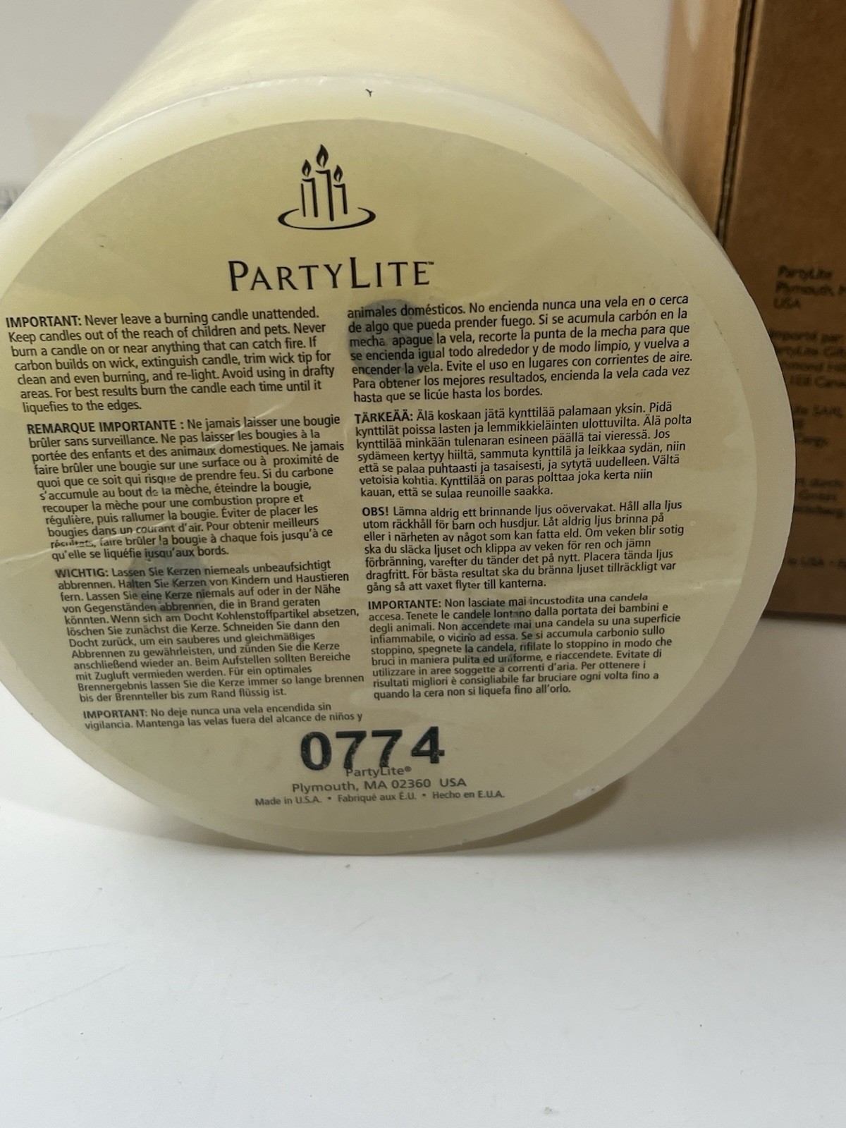 PartyLite S68100 3 Wick Pillar Candle - 6” X 8”. New gallery