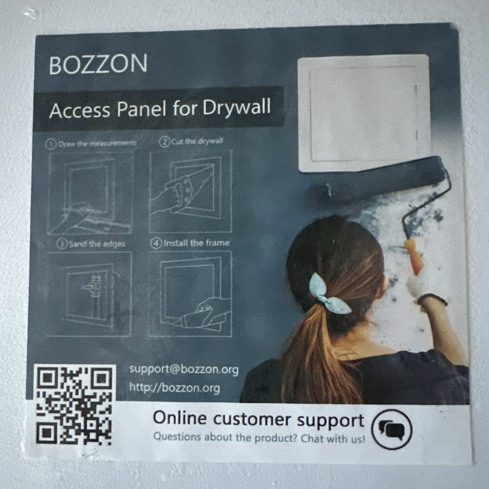 Access Panel for Drywall 8”X8” Access Door White Plastic - Bozzon - New gallery