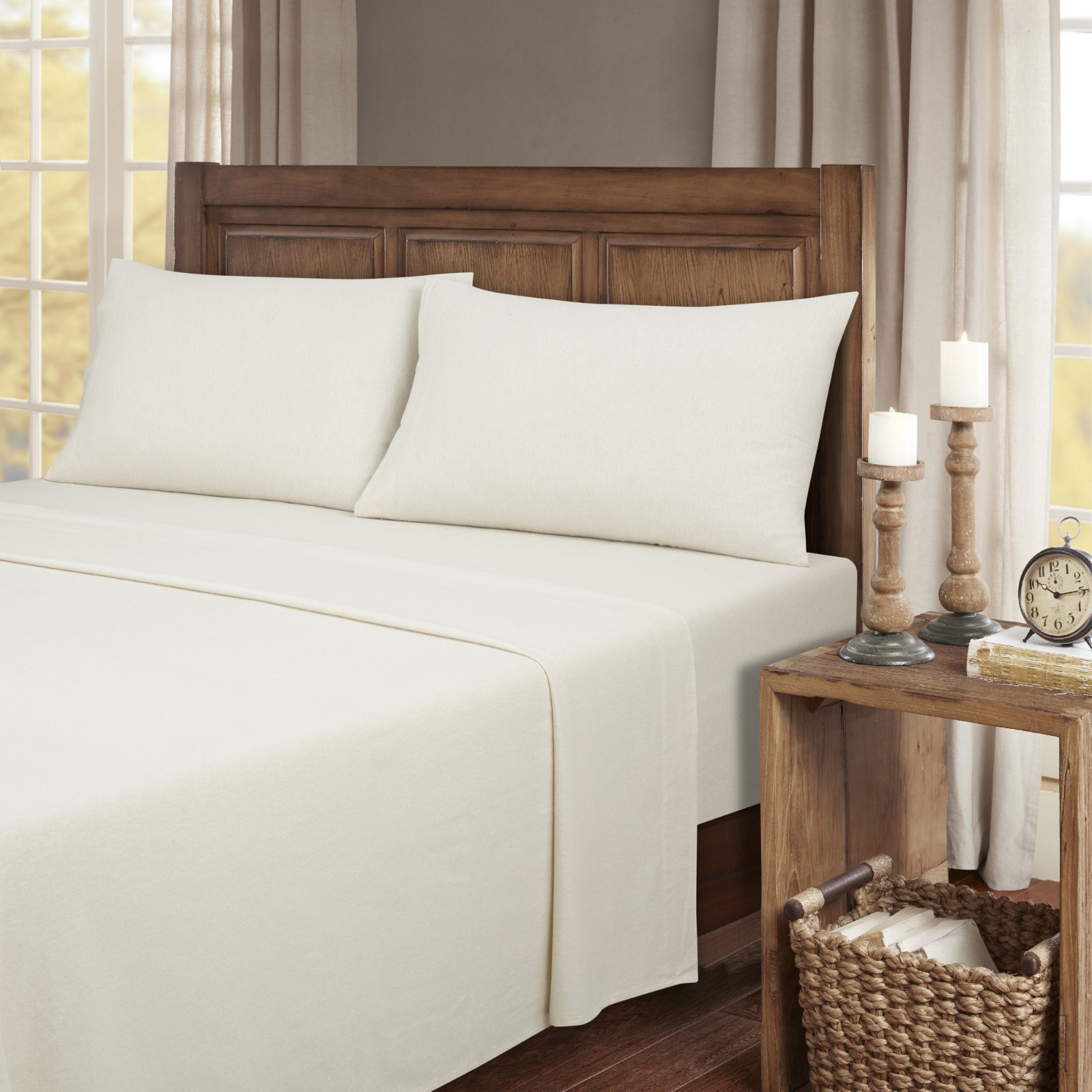 Kathy Ireland 100% Turkish Cotton Solid Flannel Sheet Set gallery