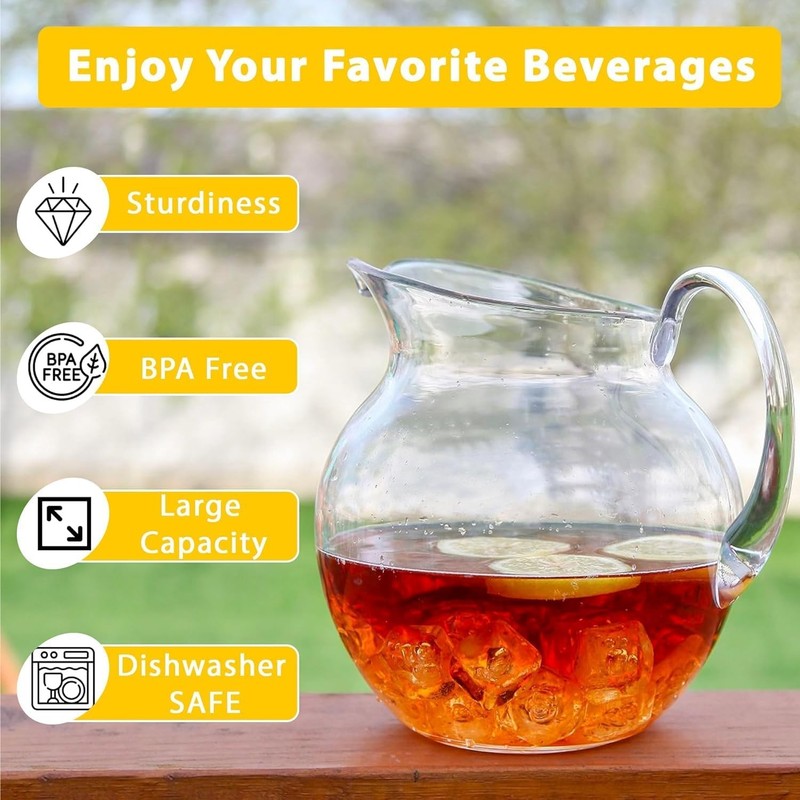 100 oz Shatterproof Plastic Pitcher, the Large Capacity Makes it Excellent for gallery