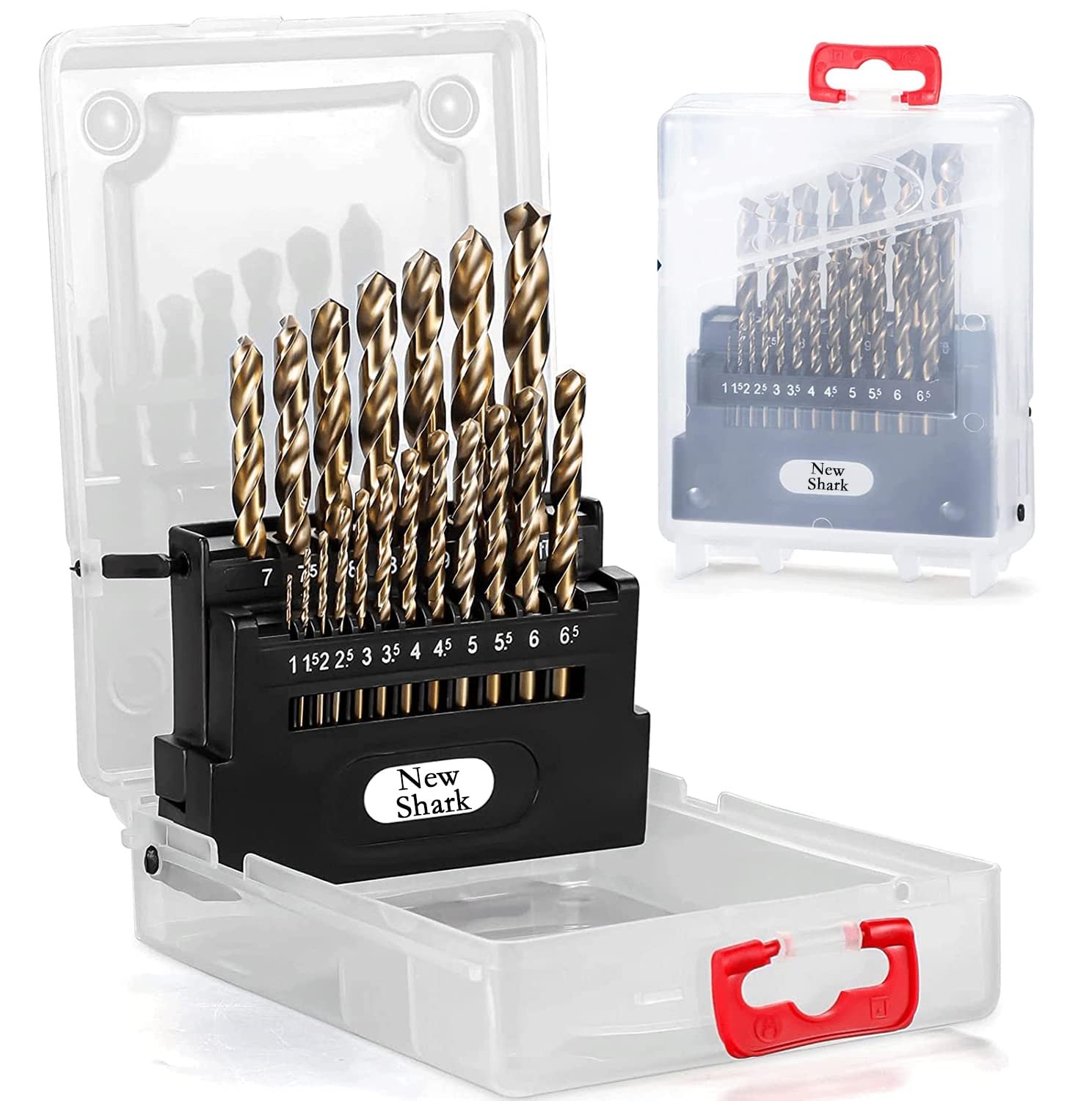 Cobalt Drill Bits Set M35 5% HSS Metric Twist 110mm 19pc Hard Metal Steel gallery