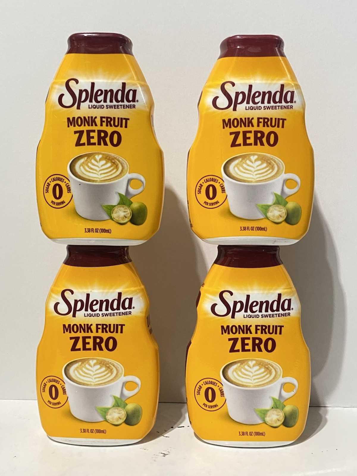 Splenda Monk Fruit Zero Liquid Sweetener 3.38 fl. oz. Each Lot of 4 gallery
