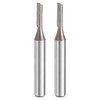 2pcs Straight Router Bit 1/4 Shank 1/8" Cutting Dia 2 Flutes 0.51" YG6 Carbide gallery