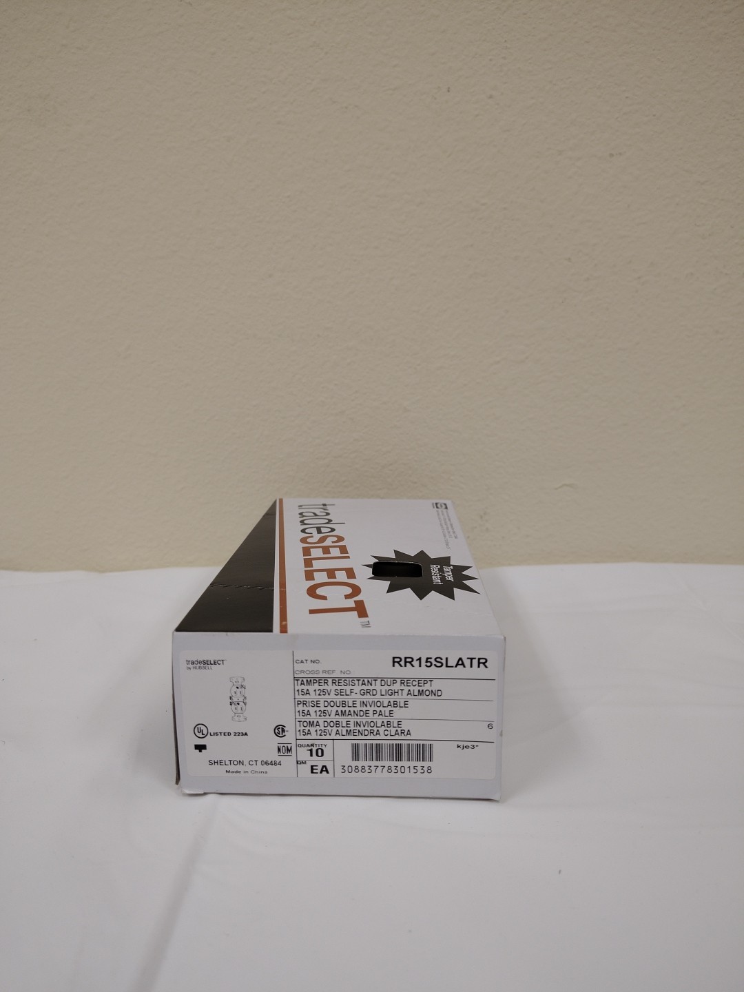 Hubbell Light Almond TAMPER RESISTANT Duplex Receptacles 15A RR15SLATR gallery