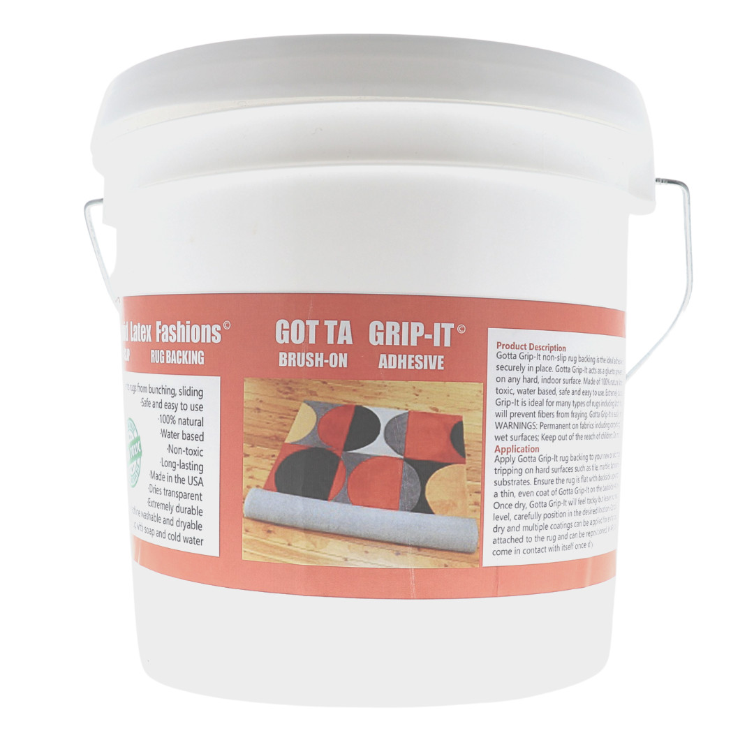 Gotta Grip-It Non-Slip Rug Fixative Gum, Easy to Use, Machine Washable 1 GALLON gallery
