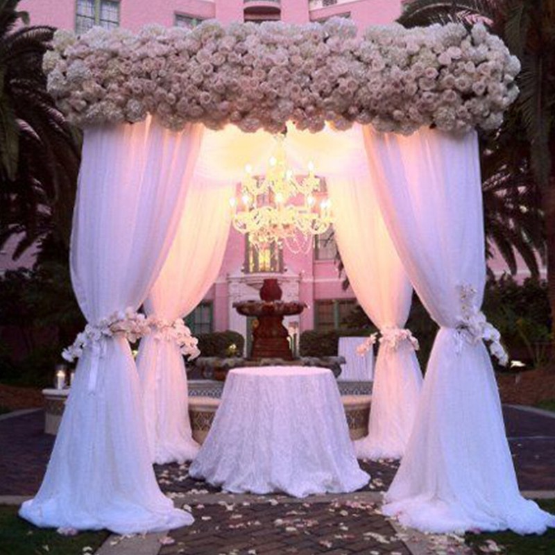 3ft/6ft/10ft Wedding Canopy Chuppah Drape Stand Heavy Duty Square Pipe Frame Kit gallery