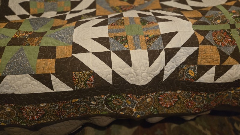 Handmade Patchwork grannycore cottagecore Geometric Cotton 72 x 72 in full size gallery