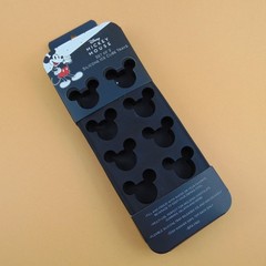 Disney Mickey Mouse Silicone Ice Cube Trays Set of 2 BPA Free Black Molding New