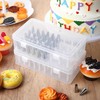 2 Pcs Piping Tip Box with Fixed Pins 84 Piping Tip Organizer Baking Cake Deco... gallery