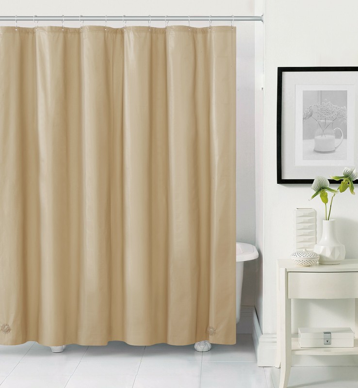 Anti Mold & Mildew Basic Lightweight PEVA Shower Curtain Liner - Assorted Colors gallery