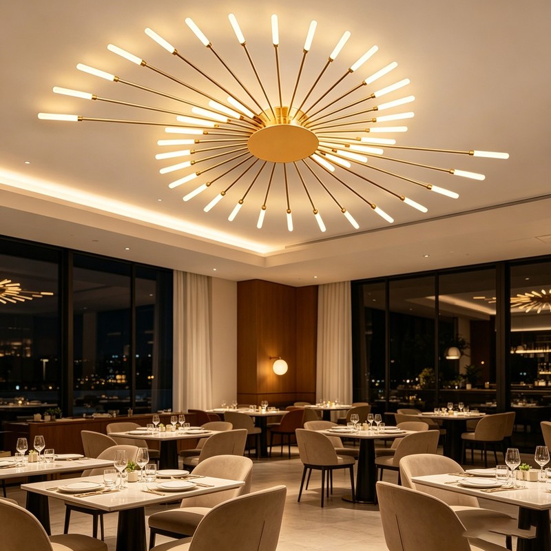 Fireworks Desgin Round LED Ceiling Light for Living Room,Bedroom,Restaurant gallery
