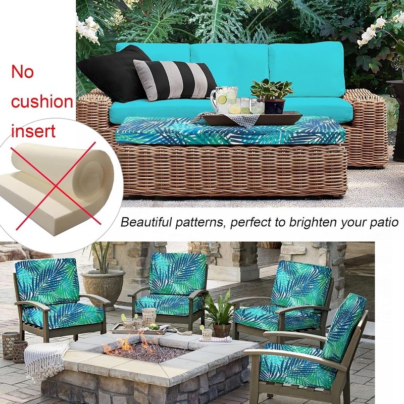 Durable Polyester Cushion Slipcover for Patio - Water Resistant 59x18x3 gallery