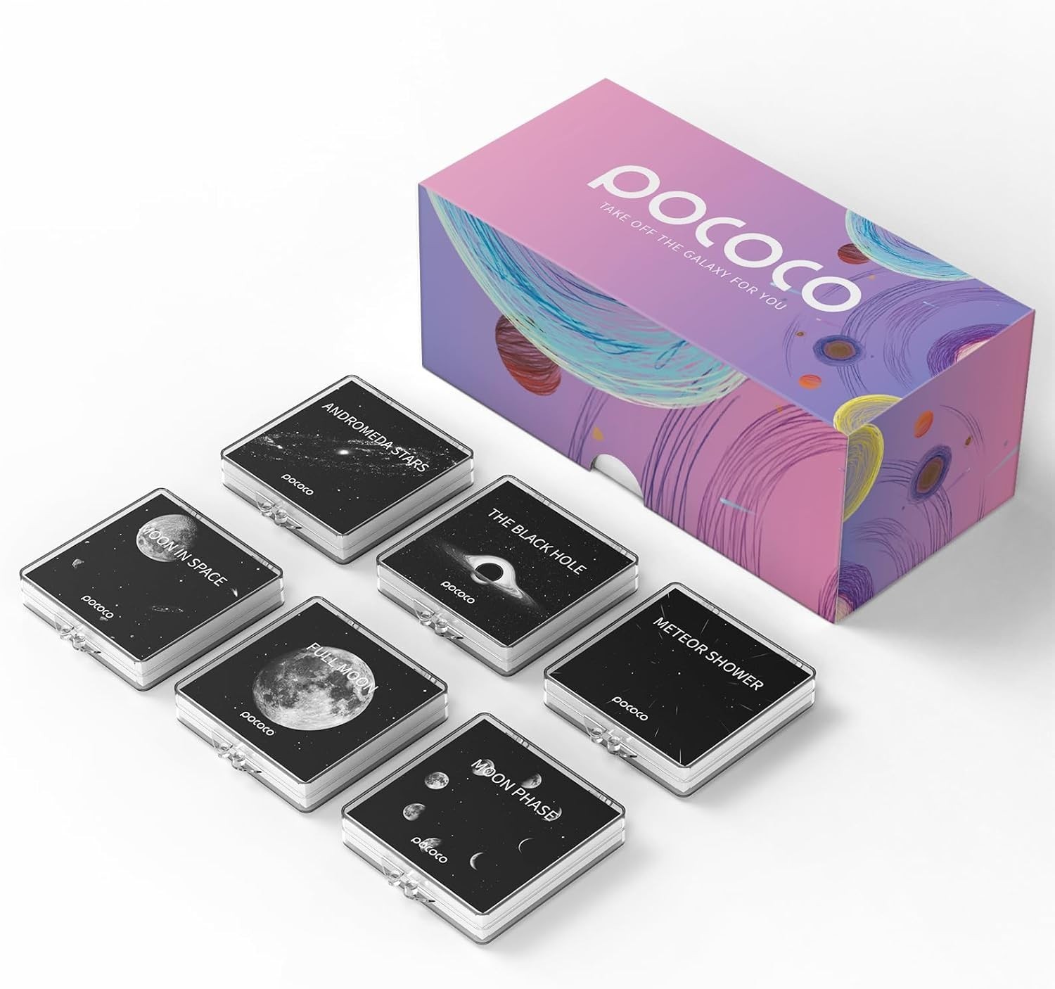 POCOCO Moon and Stars Galaxy Projector Discs 5K 6 Piece Set gallery