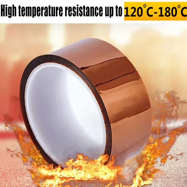 1pc Kapton Polyimide Heat Resistant Insulation Tape 33M Roll - Board Protection gallery