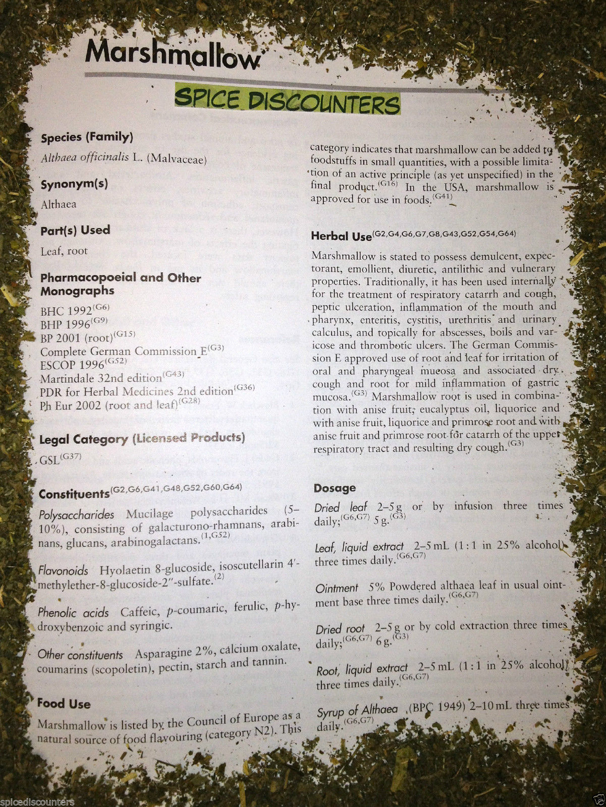 botanical marshmallow herb leaf ORGANIC medicinal cut high quality 1 lb Pound gallery