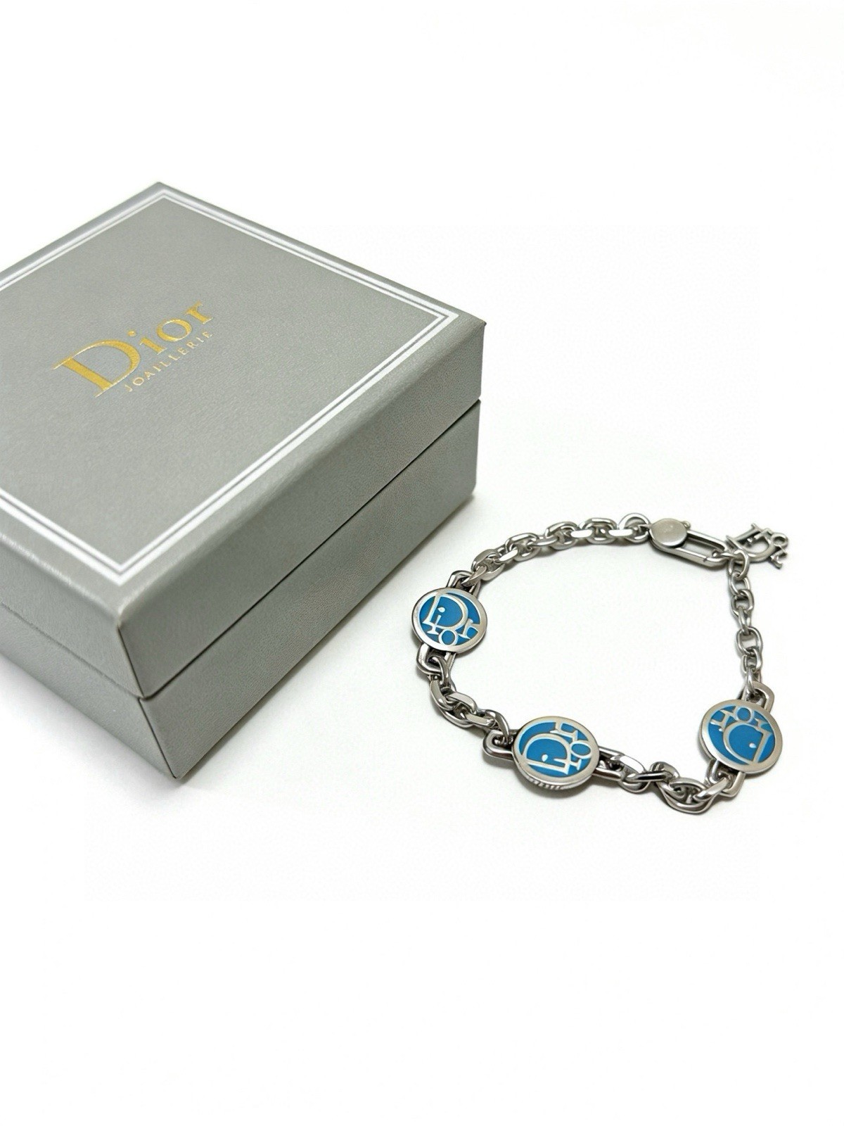 Dior Silver Metal Link Chain Bracelet, Lobster Closure, No Stone, 0 Gemstones gallery