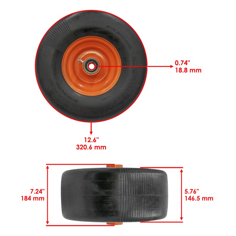 48" 9278 Solid Wheel Airless For Scag SCZ48V-22FX SCZ48V-23CV SCZ48V-26BS gallery
