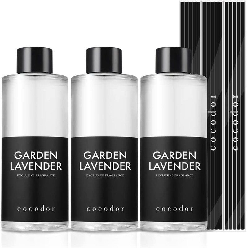 COCODOR Reed Diffuser Oil Refill/Garden Lavender/6.7Oz(200Ml)/3 Pack/Aroma Thera gallery