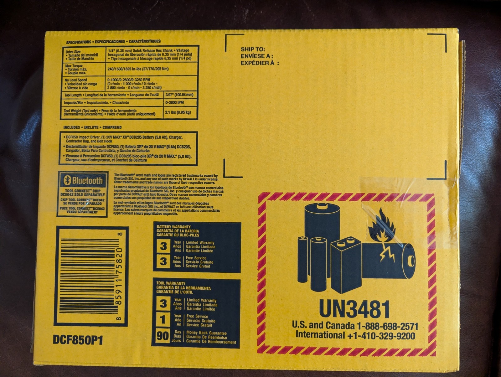 DeWALT Atomic 20V 1/4" Impact Driver Kit 5Ah XR Battery & Charger DCF850P1 2025 gallery