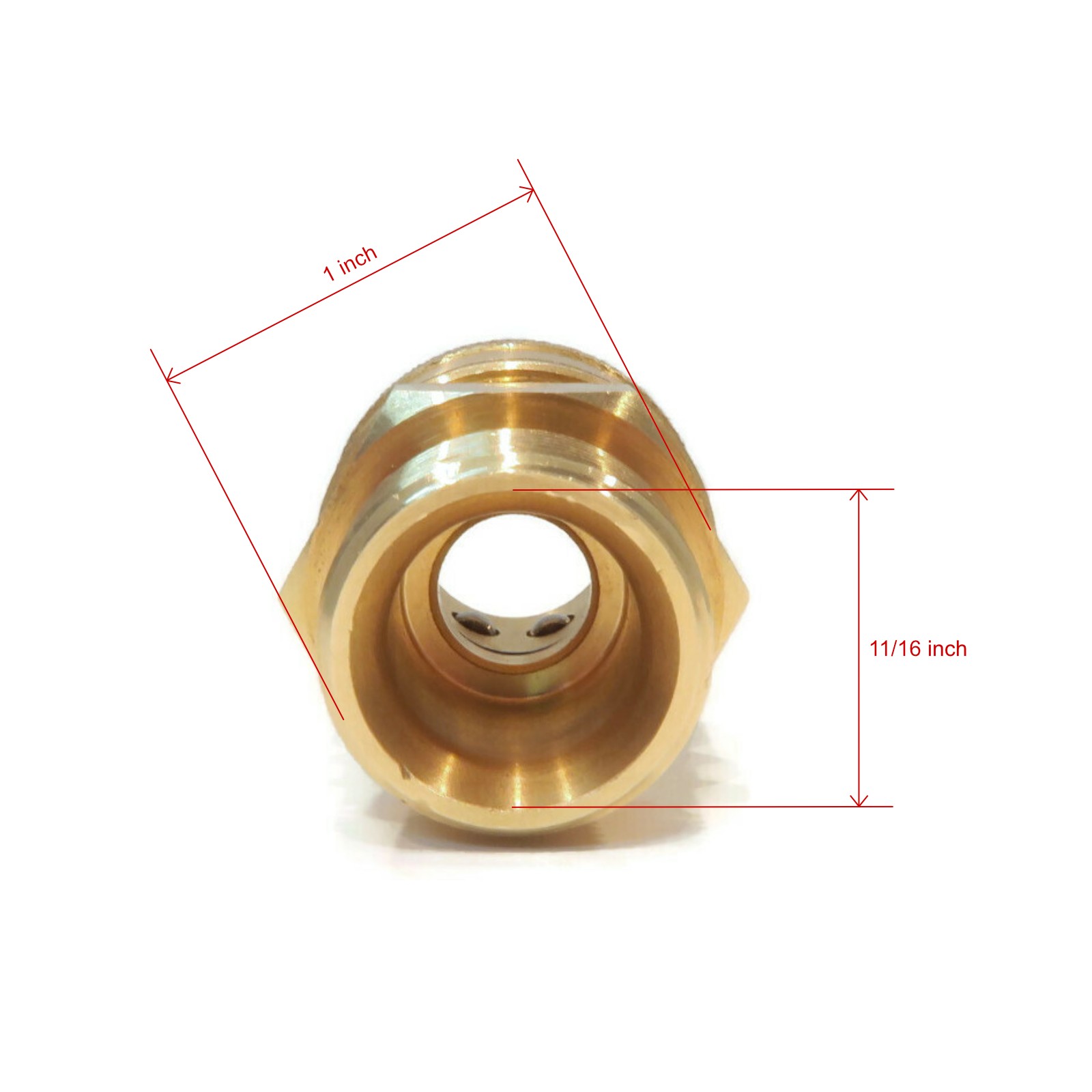 Quick-Connect, Threaded, Brass Coupler, M22 Male End x 3/8 inch Female Fitting gallery