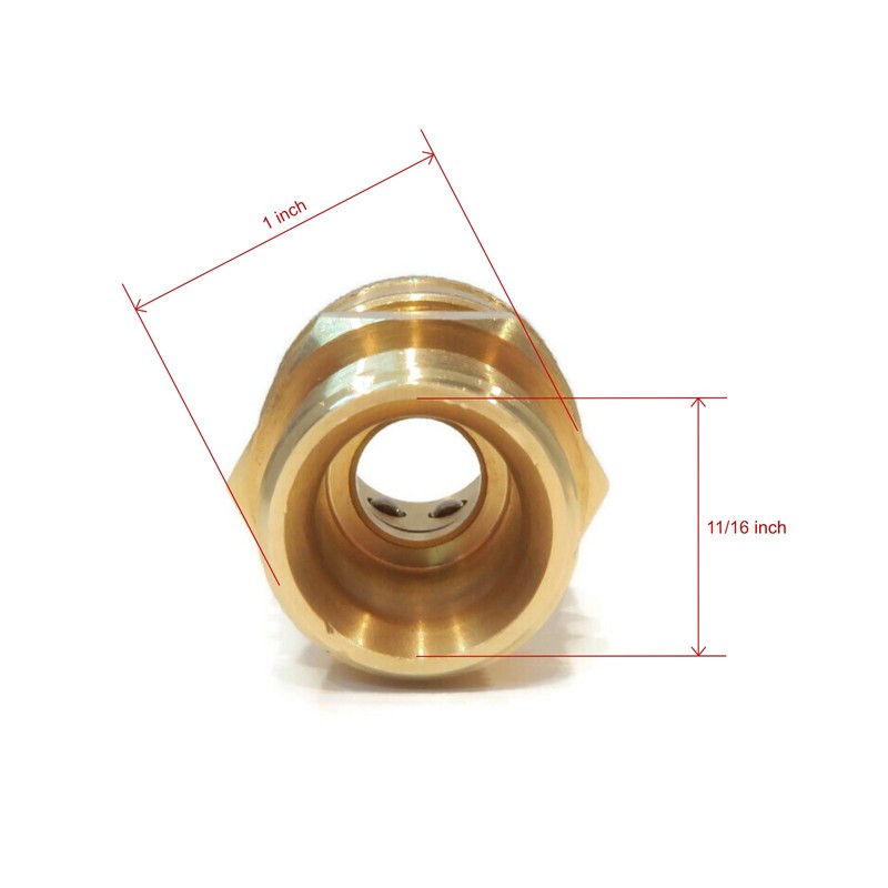 Quick-Connect, Threaded, Brass Coupler, M22 Male End x 3/8 inch Female Fitting gallery