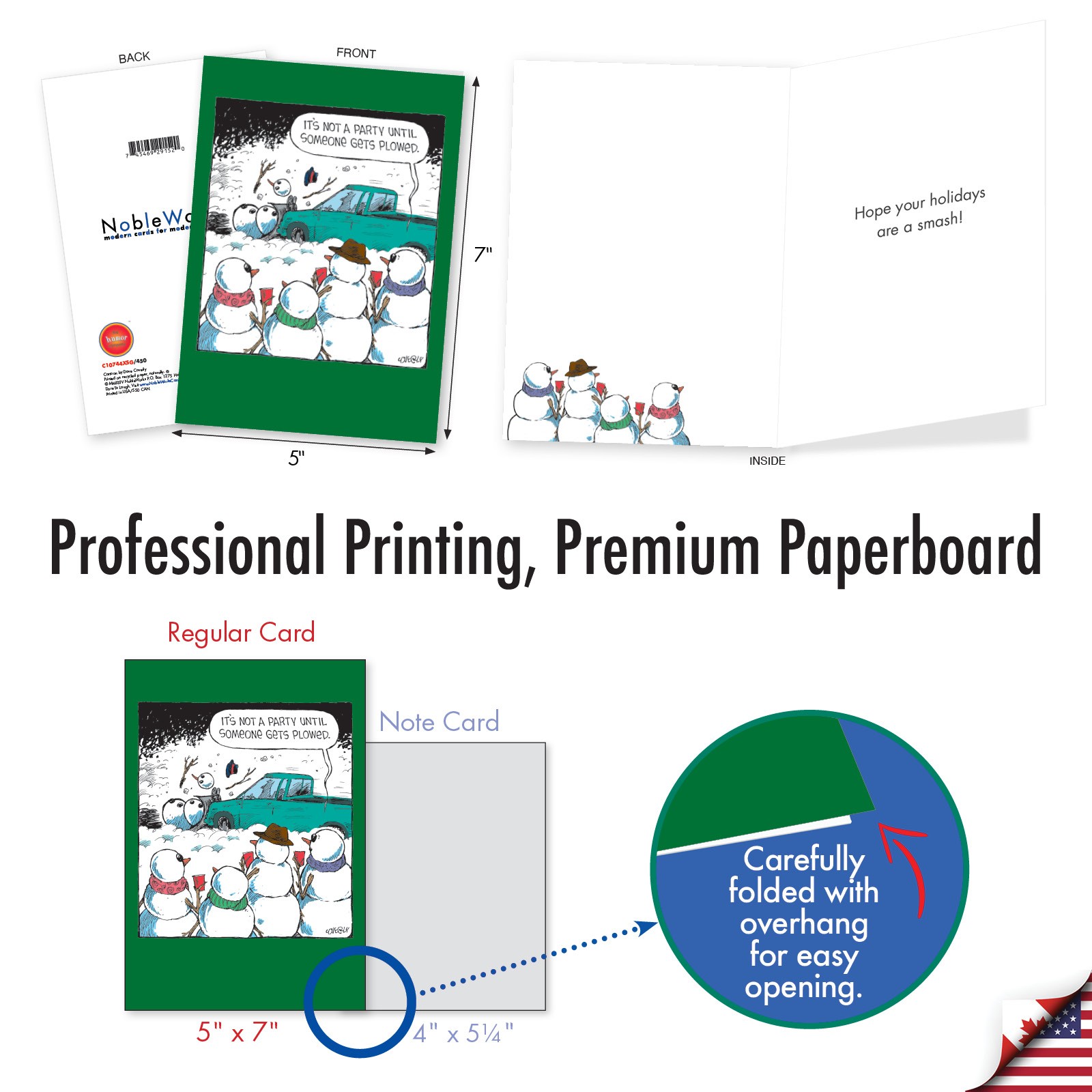 (1 Card) Plowed - Funny Merry Christmas Greeting Card - NobleWorks C10744XSG gallery