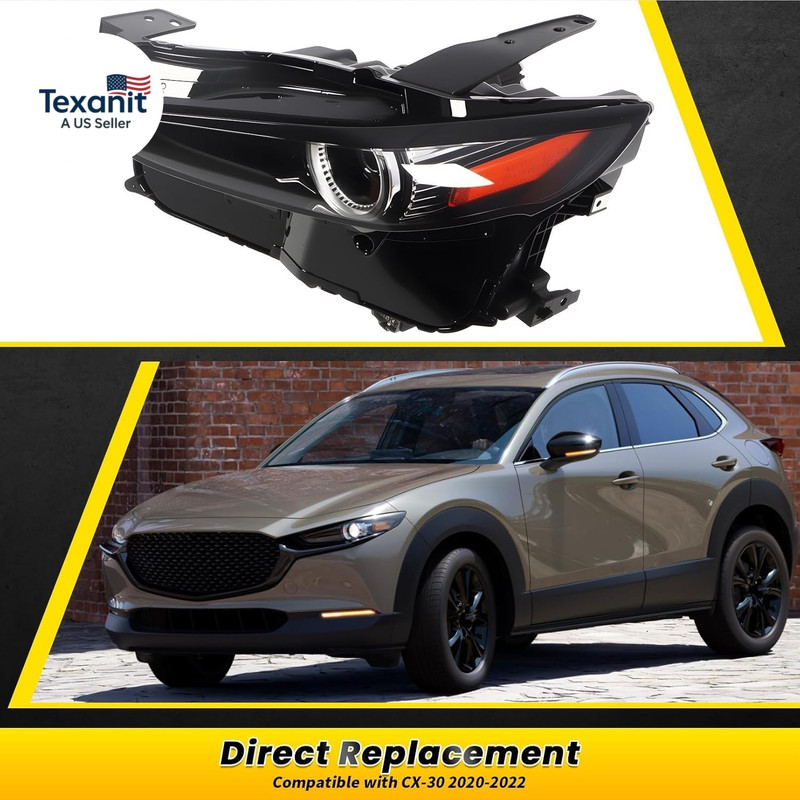 Left Headlight Assembly W/Afs Compatible with CX-30 Preferred/Premium/Select/Sig gallery