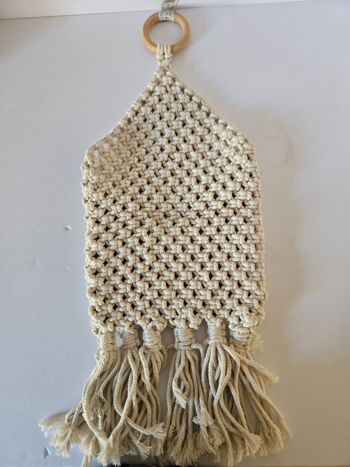 Ashland Hanging Planter Holder Macrame Fringed 23" Long 9" Wide 5" Opening gallery